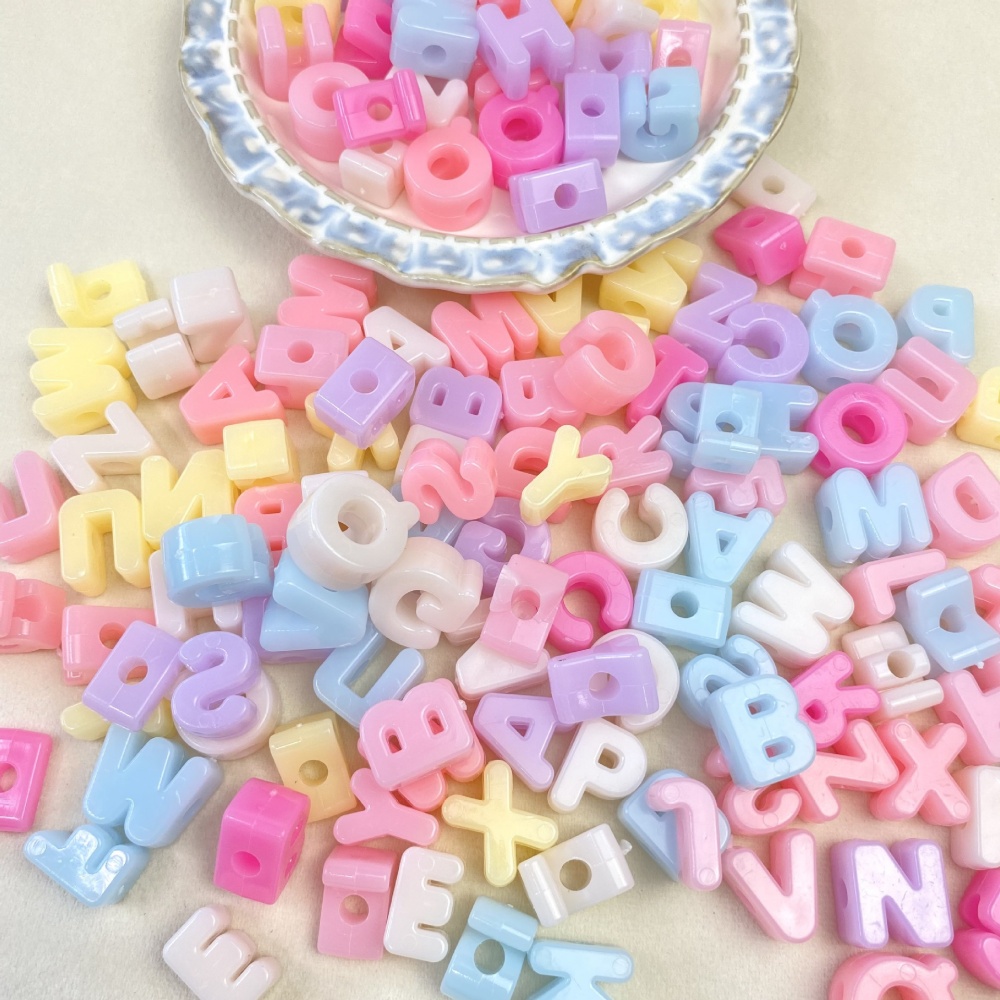 Jewelry Quotes - 10/50/100PCS 14-20mm Acrylic Letter Beads Candy