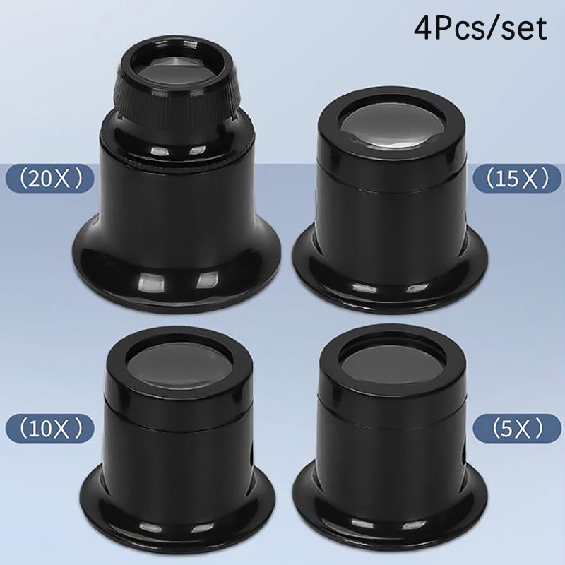 Jewelry Watches Repair - 4pcs/set Eye Loupe Magnifiers 5x/10/15x/20x Watch