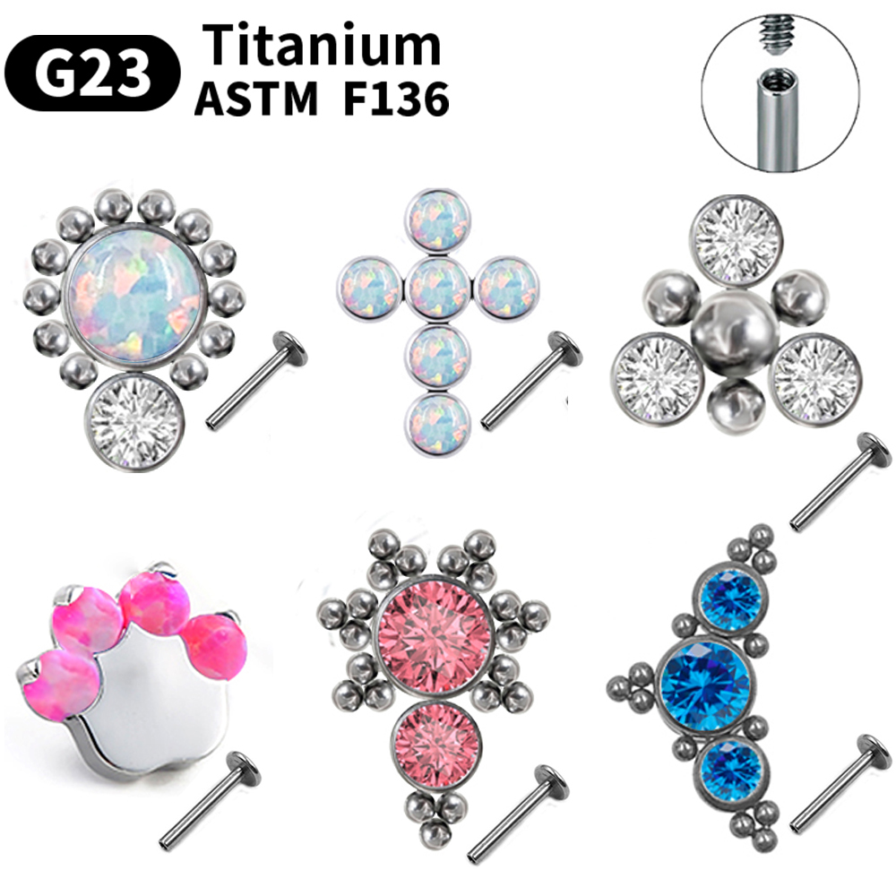 Opal Earrings Dangle - G23 Titan Xuyên Bông Tai Nữ