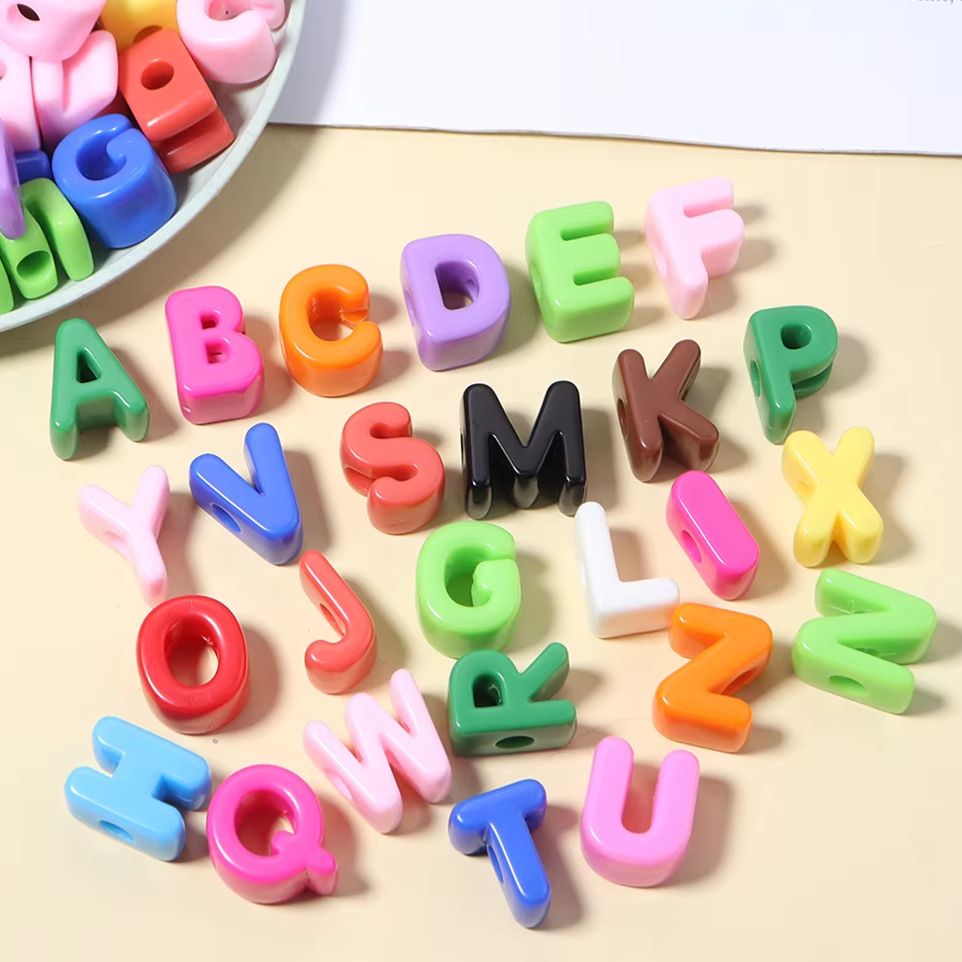 Jewelry Quotes - 10pcs A-Z Letter Beads Acrylic Alphabet