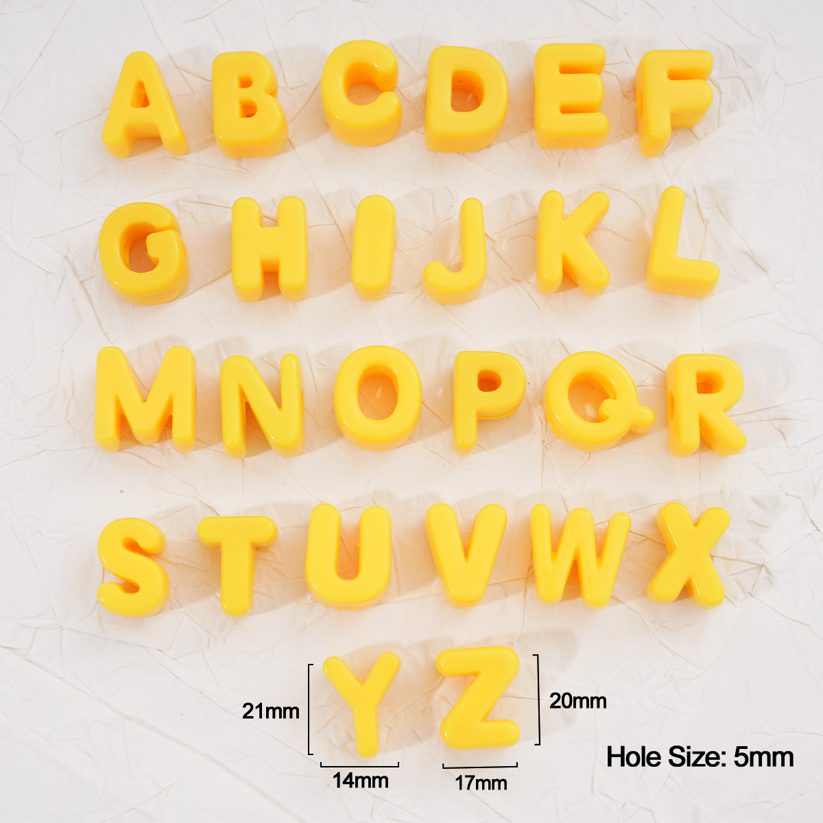 2/20pcs Yellow Acrylic Large H - đánh giá và giá Jewelry Quotes