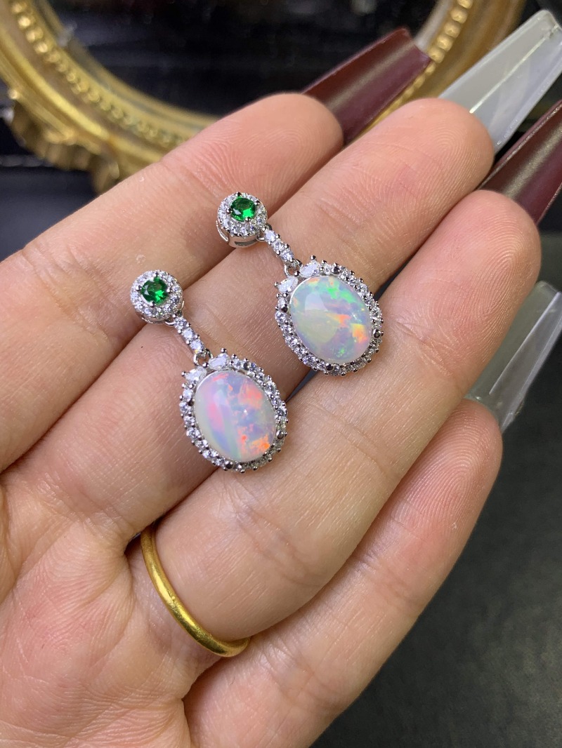 925 Sterling Silver Opal Earri - đánh giá và giá Opal Earrings Dangle