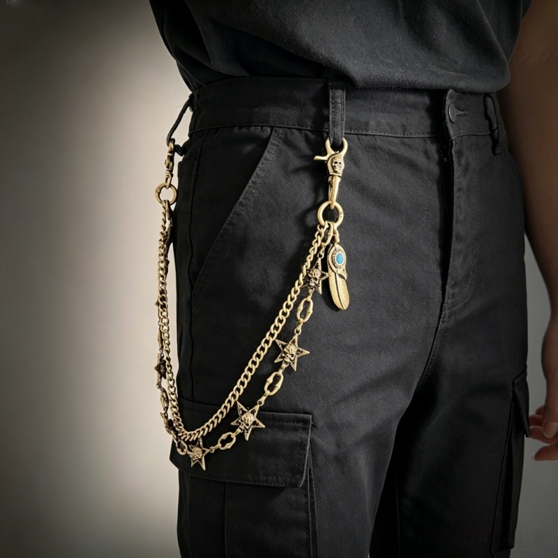 Hip Hop Punk Rock Metal Pants  - đánh giá và giá Hip Hop Chain Necklace