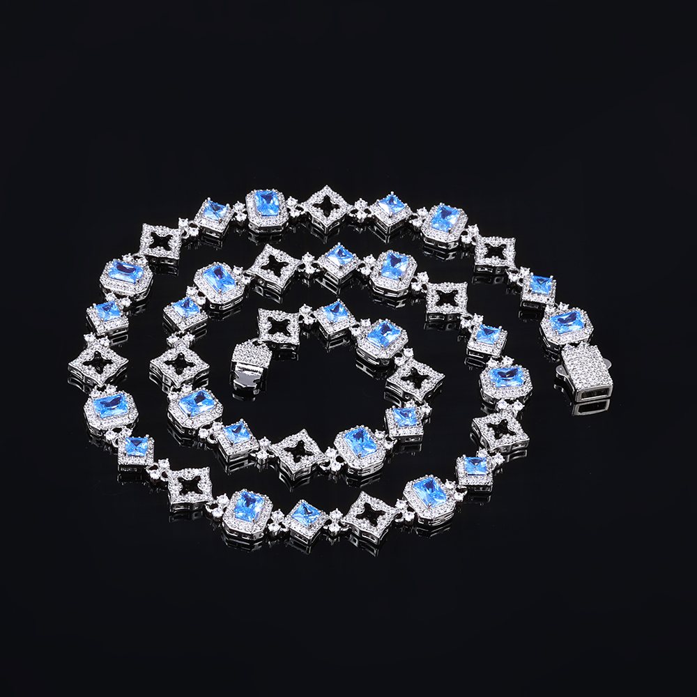 HHIOK New 11MM Blue Gemstone C - đánh giá và giá Hip Hop Chain Necklace