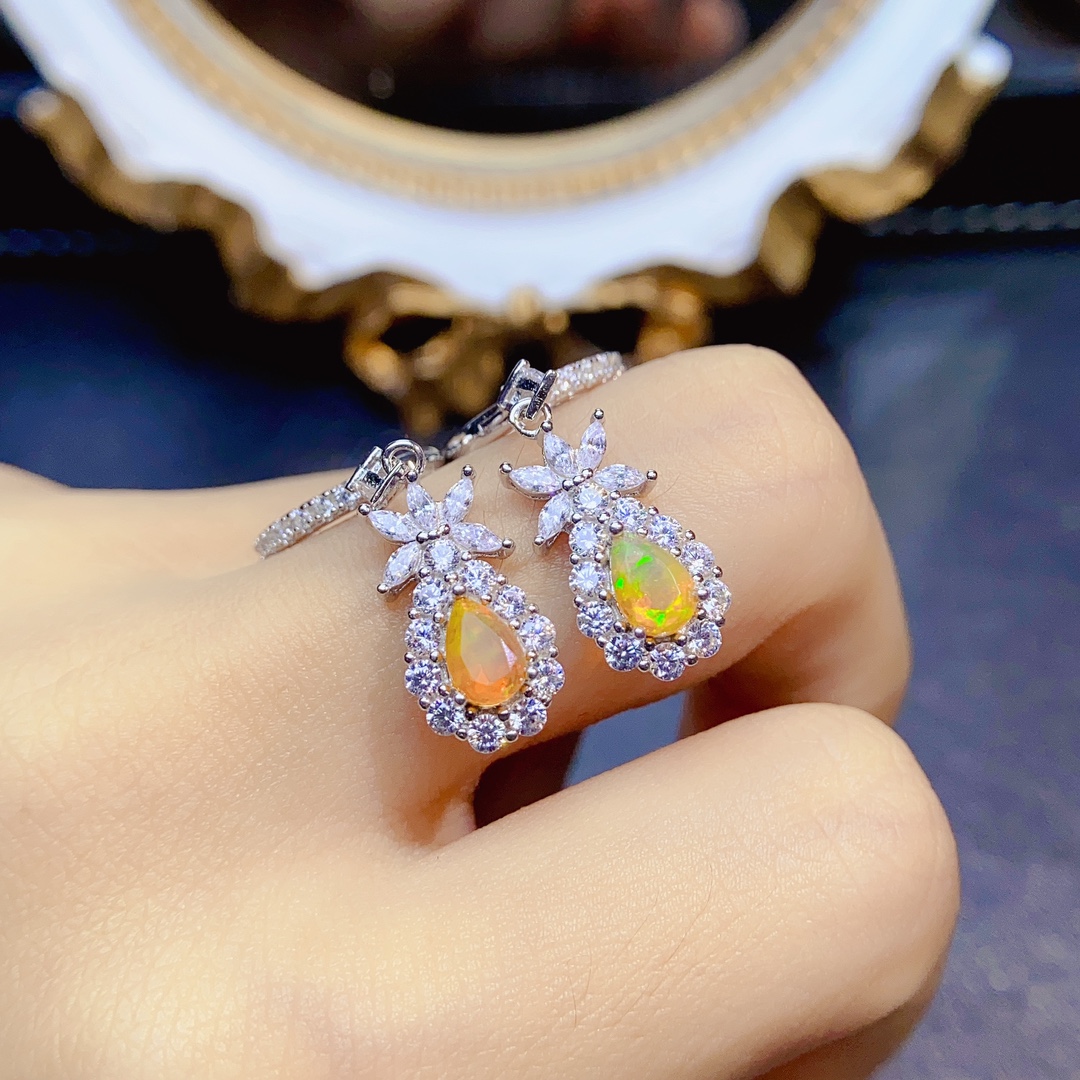 925 Sterling Silver Classical  - đánh giá và giá Opal Earrings Dangle