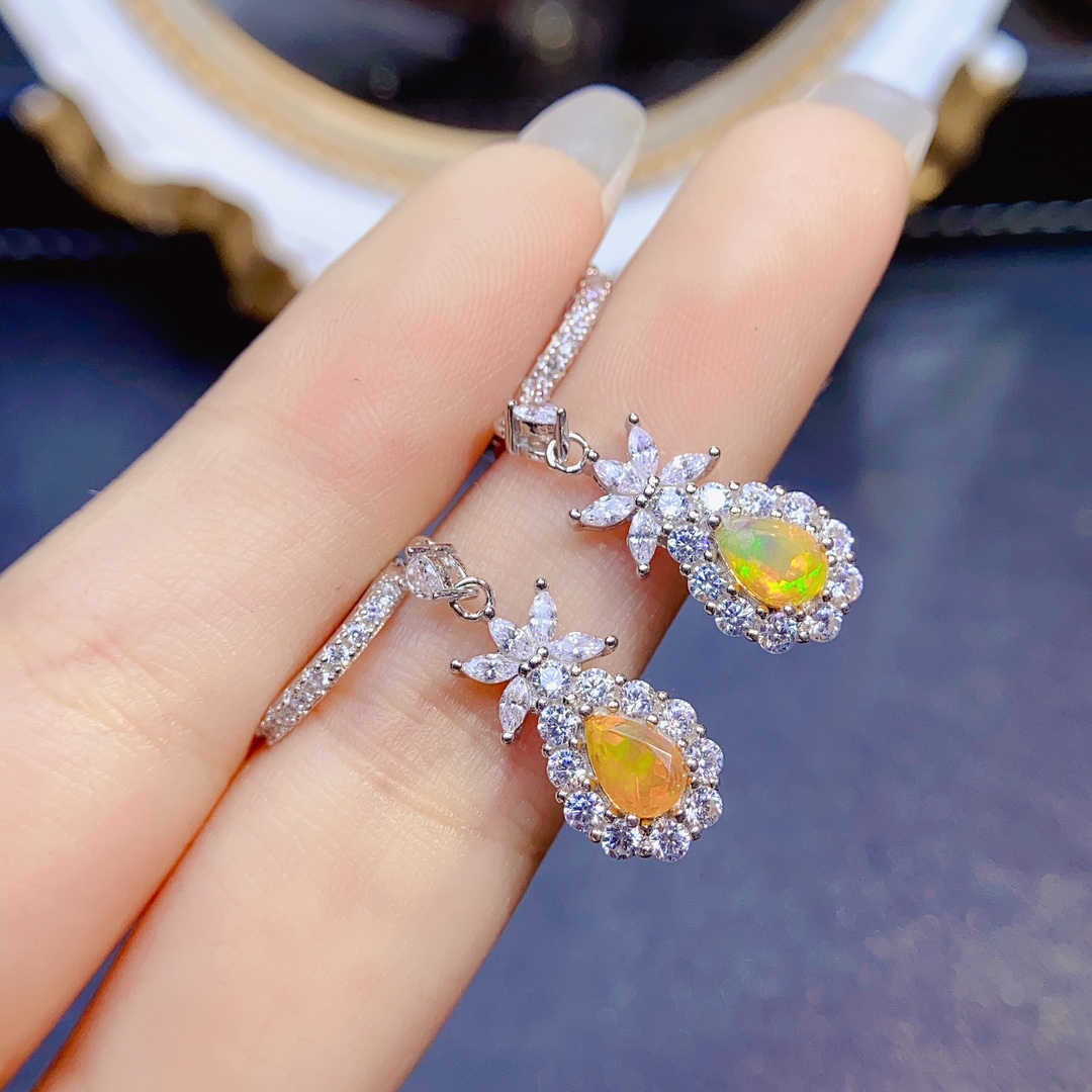 925 Sterling Silver Classical  - đánh giá và giá Opal Earrings Dangle