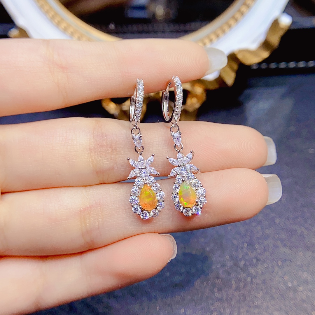 925 Sterling Silver Classical  - đánh giá và giá Opal Earrings Dangle