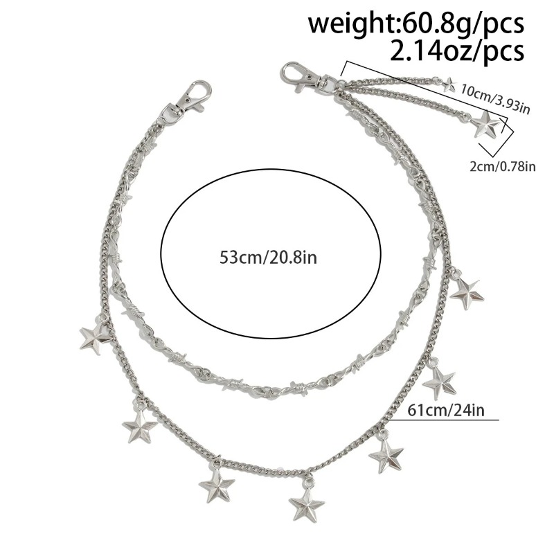 Men Women Hip Hop Double Layer - đánh giá và giá Hip Hop Chain Necklace