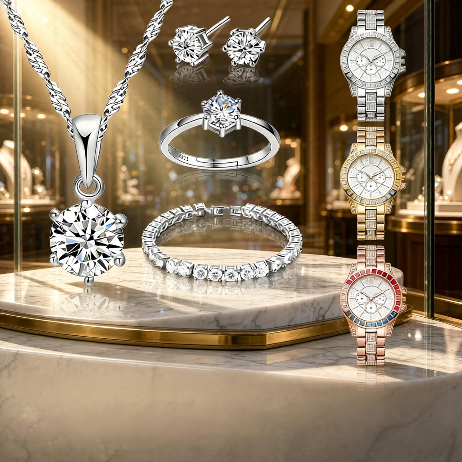 Luxury 925 Sterling Silver Geo - đánh giá và giá Best Jewelry Watches Women