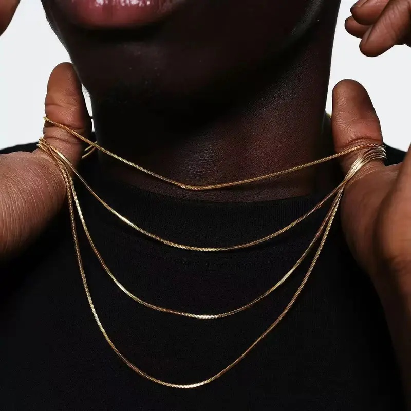 B&C 1.2mm Gold Color Stainless - đánh giá và giá Hip Hop Chain Necklace