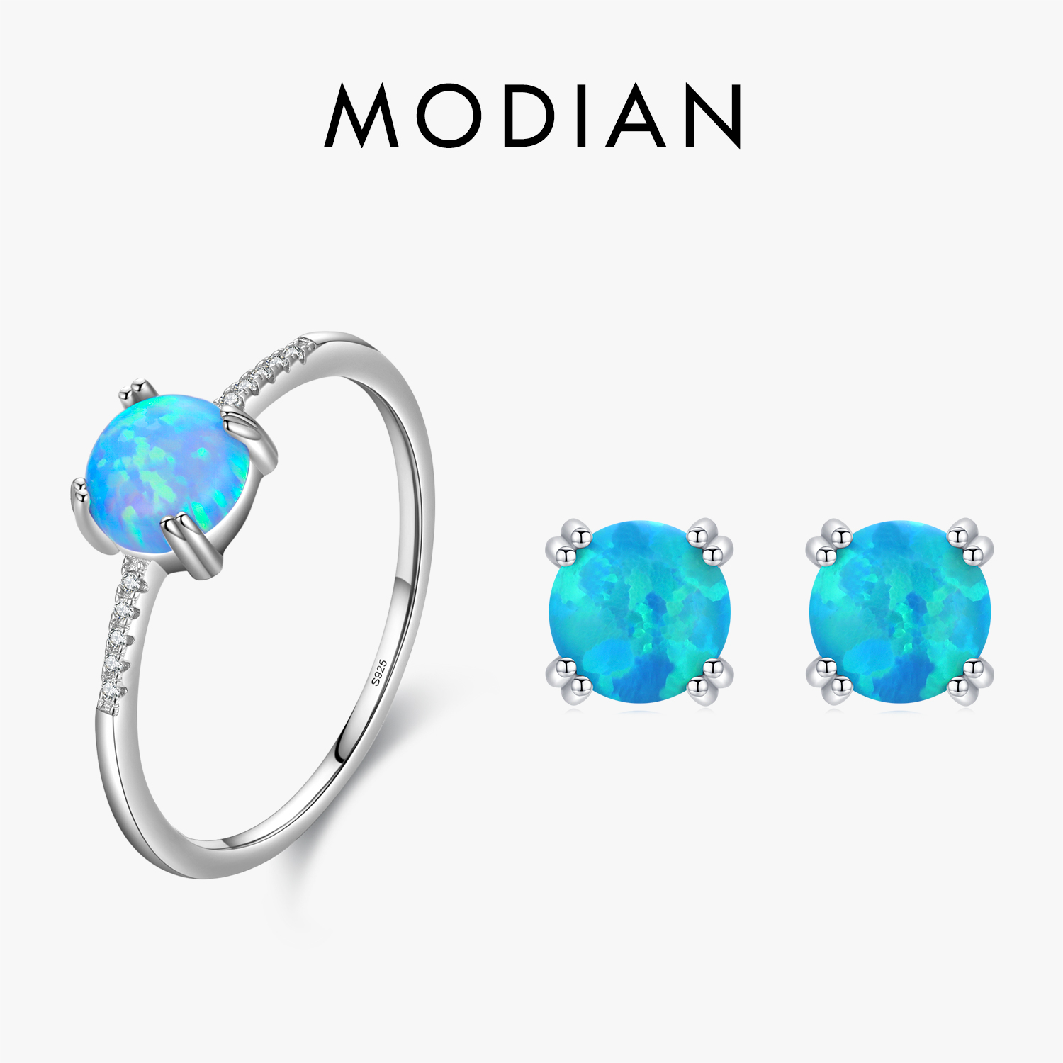 Modian Xác Thực Nữ Bạc 925 Trá - đánh giá và giá Opal Earrings Dangle