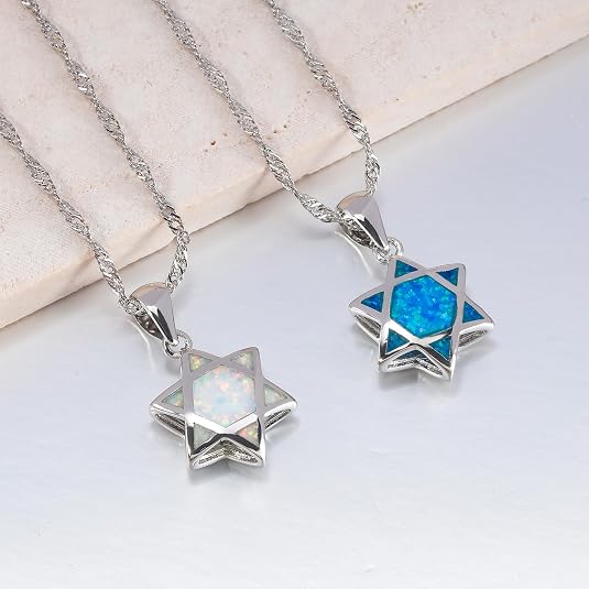 Star of David Opal Pendant Nec - đánh giá và giá Jewelry & Watches Store