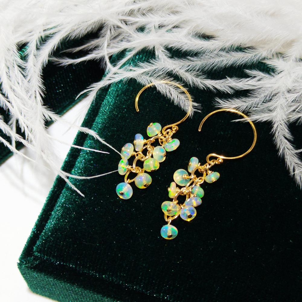 Lii Ji Tự Nhiên Ethiopia Opal  - đánh giá và giá Opal Earrings Dangle