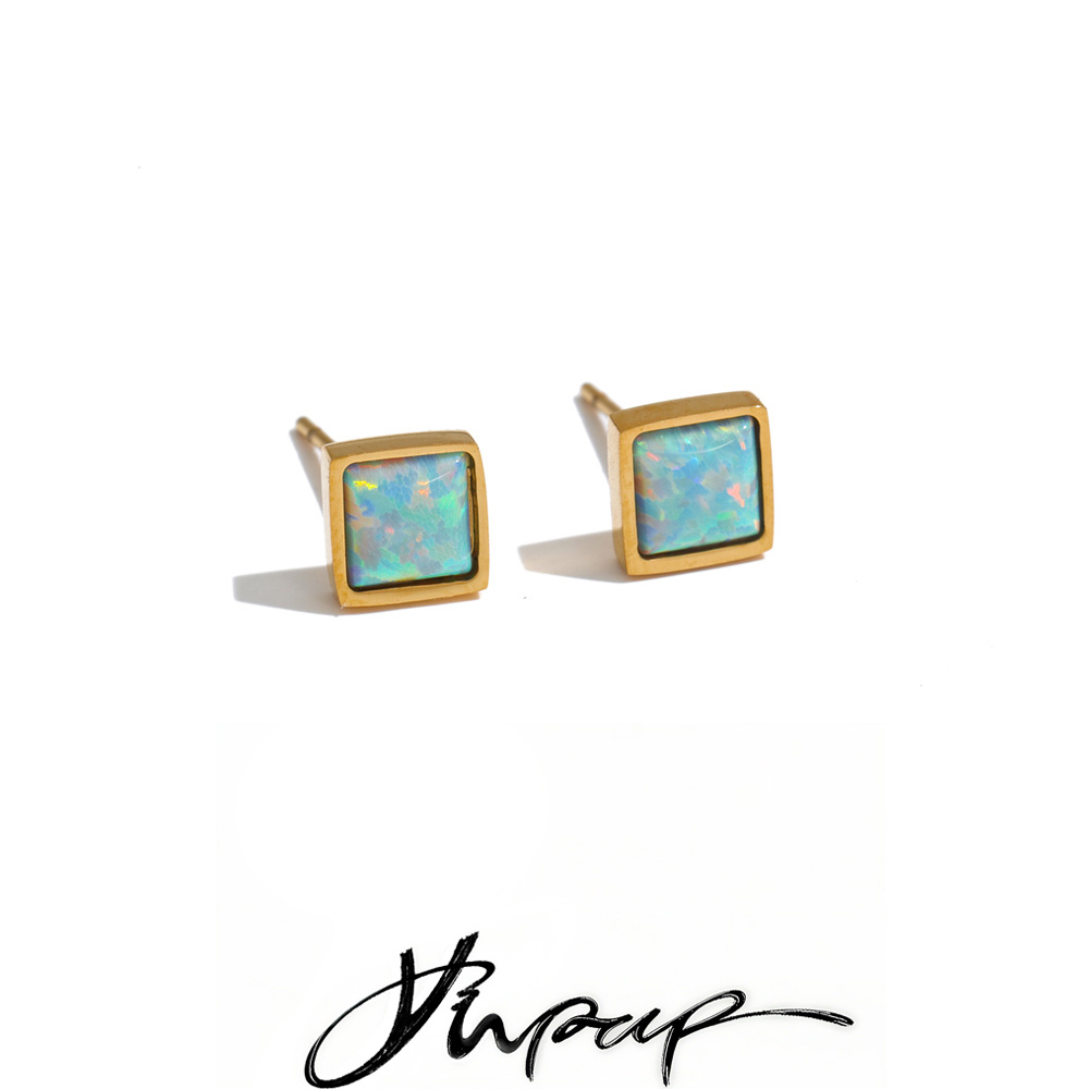 Yhpup 2026 Stainless Steel Squ - đánh giá và giá Opal Earrings Dangle
