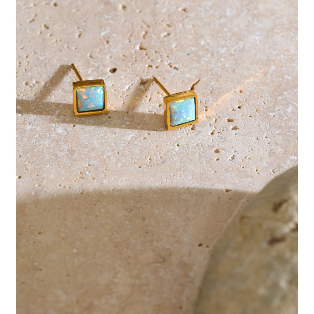 Yhpup 2026 Stainless Steel Squ - đánh giá và giá Opal Earrings Dangle